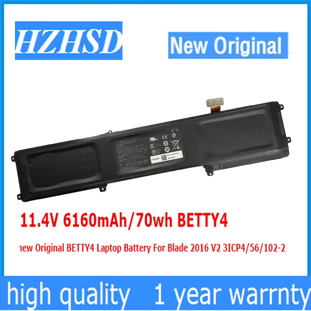 

11.4V 6160mAh/70wh BETTY4 RZ09-0165 New Original Laptop Battery For Blade 2016 V2 3ICP4/56/102-2