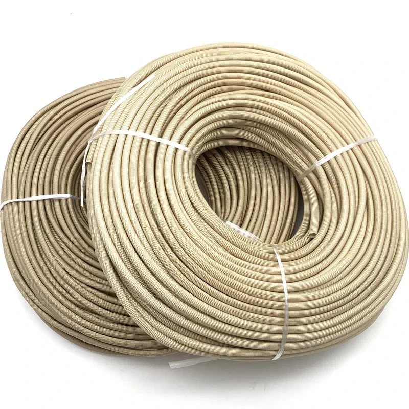 800Deg.C Fiberglass Tube Cable Sleeve Soft Chemical Glass Fiber Braided Insulated Wire Wrap Protect Pipe 1/2.5/3/4/5~ 30mm