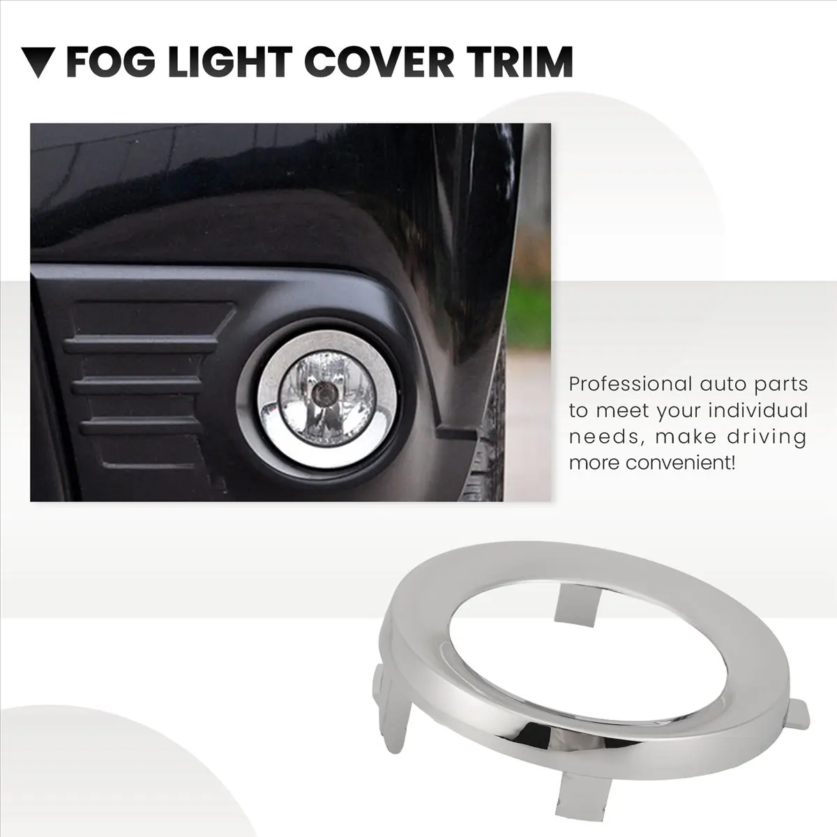 1Pcs Front Chrome Fog Light Lamp Cover Cap for Subaru Forester Main in Car Light