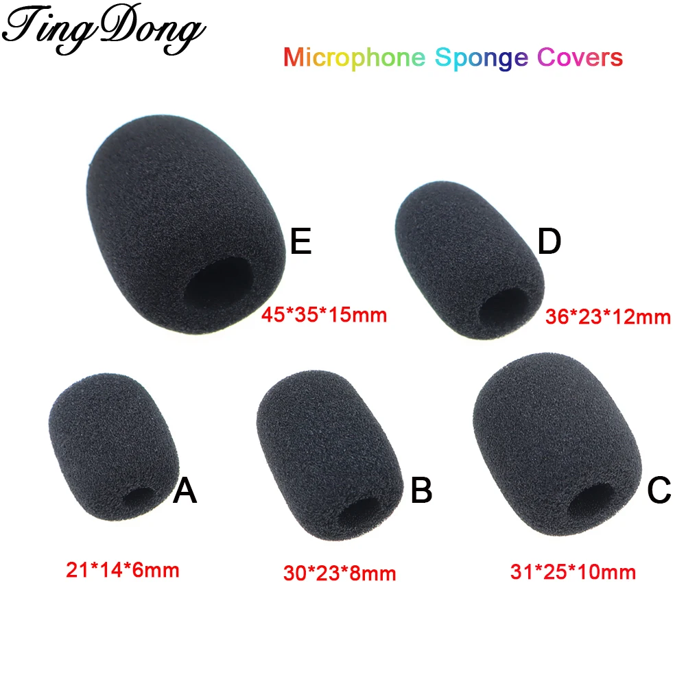 

10PCS Mini Microphone Foam Covers Mic Protector Covers Replacement Headset Windscreens Cover Microphone Sponge Covers for Mic