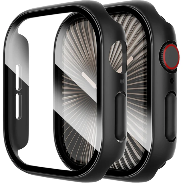Szkło + osłona do Apple Watch 46mm 44mm 40mm 49mm 41mm 45mm 42mm Akcesoria Ochrona ekranu iwatch seria 10 9 8 7 6 SE Ultra Case
