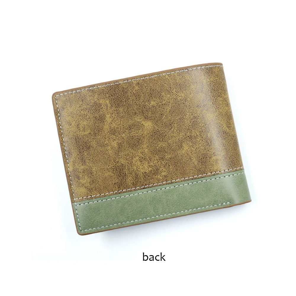 Customised PU Synthetic Leather Short Folding Wallet Coin Purse Money Clip image 3