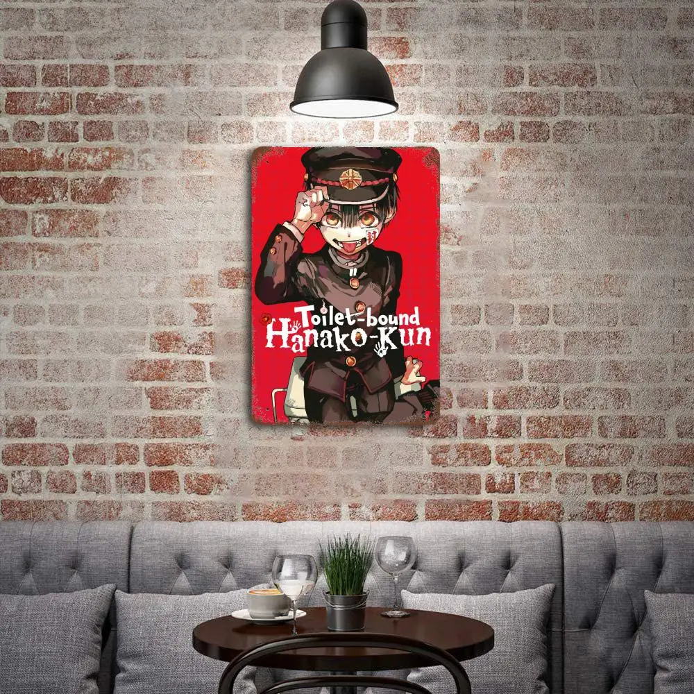 Toilet Bound Hanako Kun Vol Decor Poster Vintage Tin Sign Metal Sign Decorative Plaque for Pub Bar Man Cave Club Wall Decoration