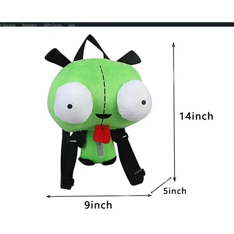 Invader zim gir plush backpack - купить недорого | AliExpress
