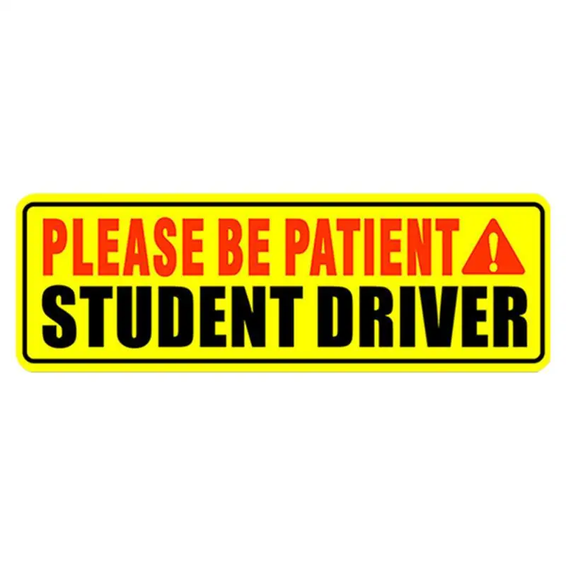 

Magnetic Student Driver Sign Reflective Reusable Safety Magnet Rookie Driver Bumper Sticker Removable Student Training Decals