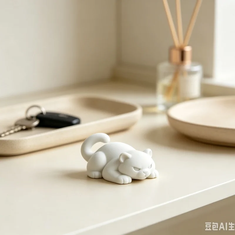 Modern 3D Printed Crouching Leopard Statue Cute Angry Panther Sculpture Minimalist Animal Figurine Desktop Ornament Gift view 2