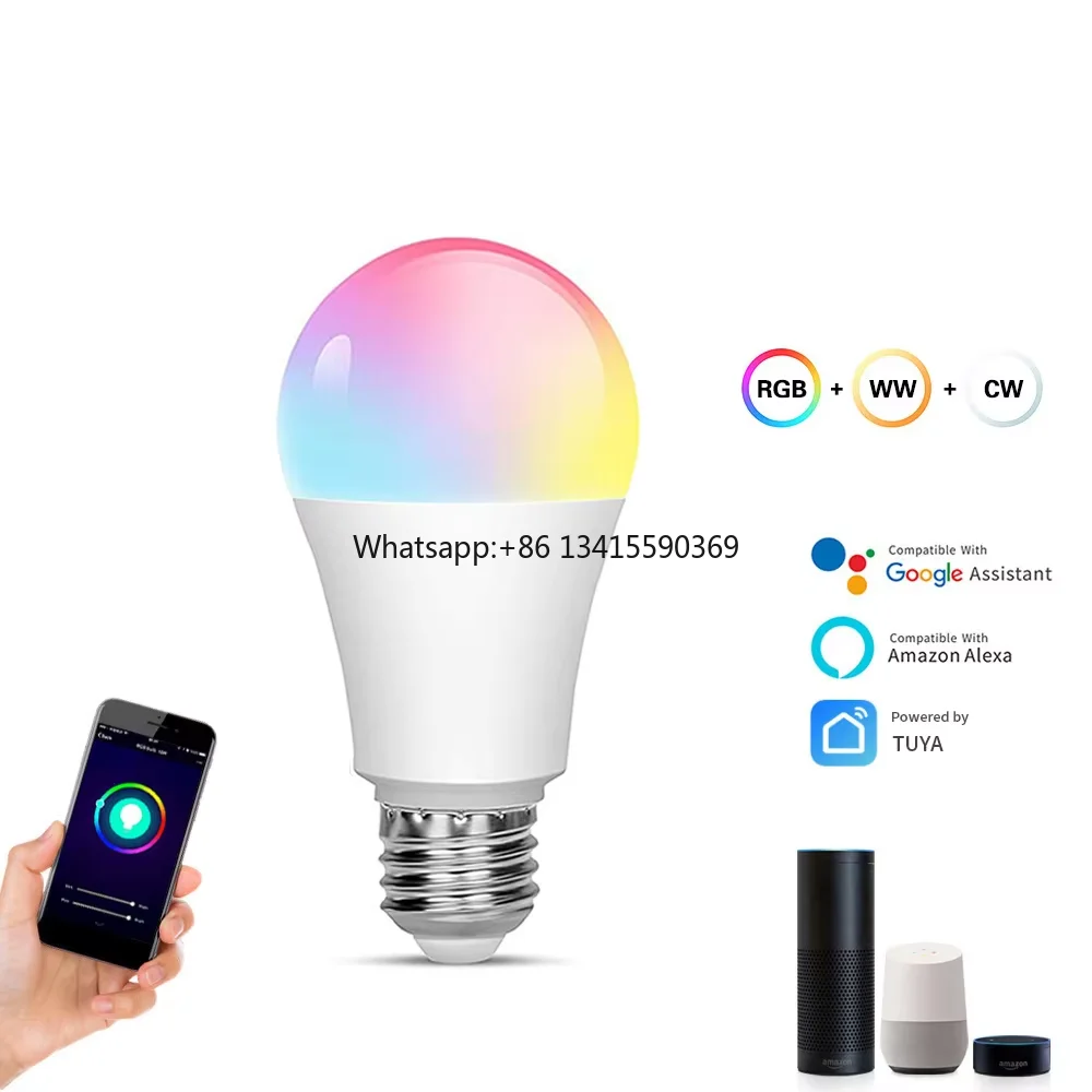

A7001 9W Tuya WiFi RGB E27 Smart LED Bulb Voice Control With Alexa and Google Home