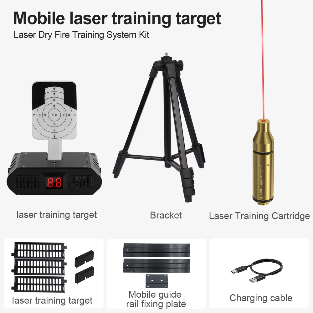 Лазерный тренажер .308win и мобильное устройство для лазерной тренировки с кронштейном, вмещает стационарную мишень и мобильные целевые режимы.