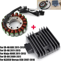 For Kawasaki Versys 650 KLE650 Ninja 400R ER6N ER4N ABS Motorcycle Stator Coil + Voltage Regulator Rectifier