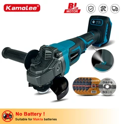 Kamolee 125mm/100MM 18500RPM Brushless Cordless Angle Grinder 3 Speed Cutting Power Tools Apply to 18V 21V Battery