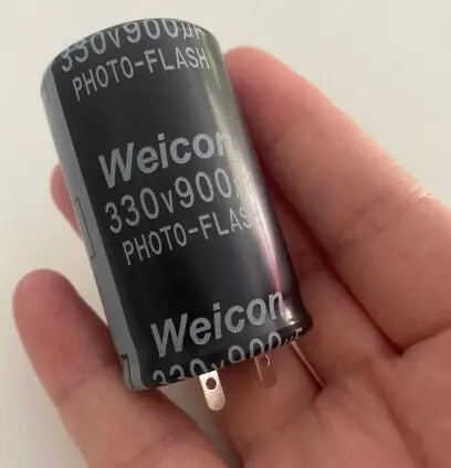 Photo flash capacitor 330v 900uf 30x40mm