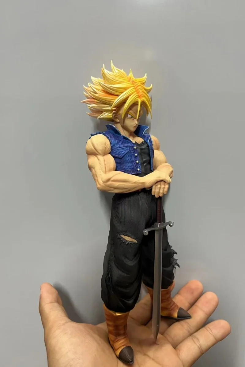 Anime Dragon Ball Z Trunks, Figuras de Ação Trunks do Futuro, Brinquedos Modelo PVC, Postura em Pé, Coleção Estátua Gk, Presente, 25cm