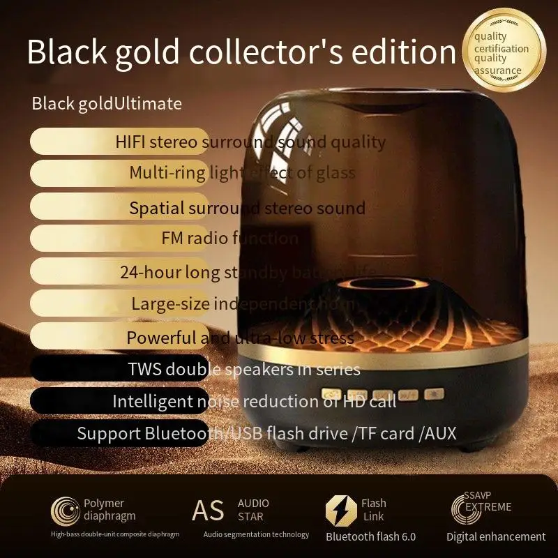 جديد هارمان زجاج جديد الجيل الرابع بلوتوث الصوت سطح المكتب RGB مضخم صوت لاسلكي مصباح لتهيئة الجو المتكلم #6