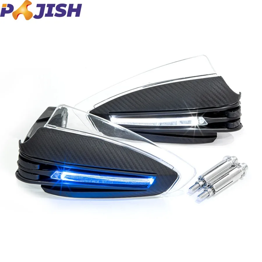 

Motorcycle Accessories Hand Inbuilt Daytime Running Lamp Turn Signal Guard Universal Motorbike Hand Guard with LED Light