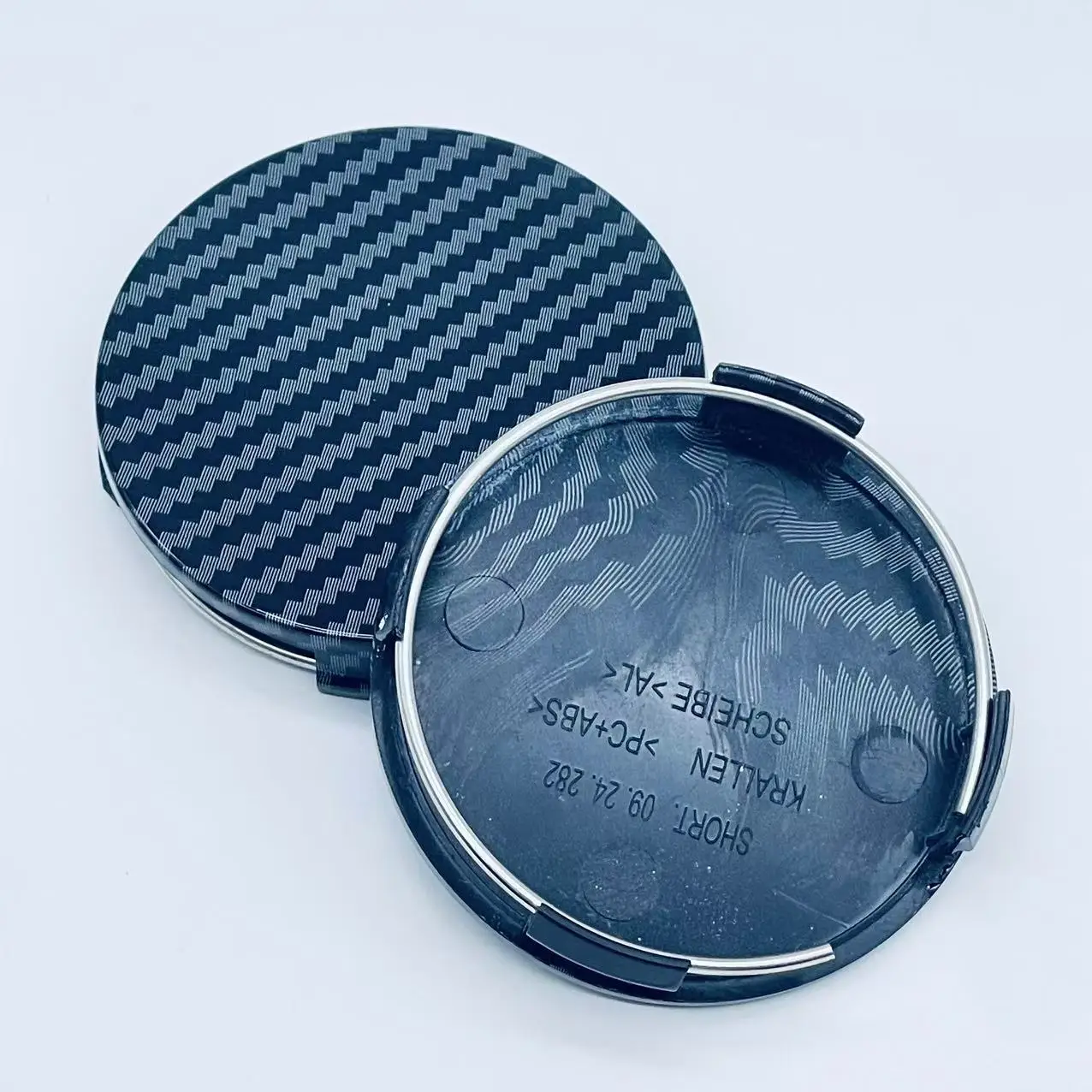 4PcsSet 75mm 65mm Carbon Fiber Pattern Car Vehicle Wheel Hub Center Cap Cover ABS High Quality Durable Exterior Auto Accessories