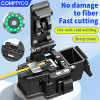 COMPTYCO K1 High Precision Fiber Optic Cleaver FTTH Optical Fiber Fusion Splicer Cutting Knife Fiber Cutter Tool 24 Sided blade
