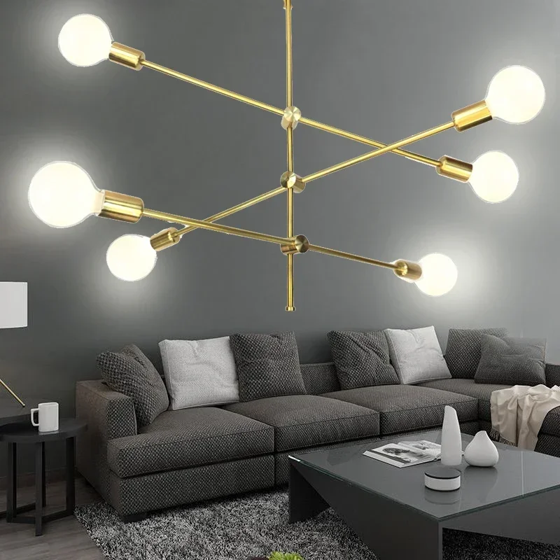 Luminaria Ceiling Lights in Gold Finish with Multi Heads for Living Room