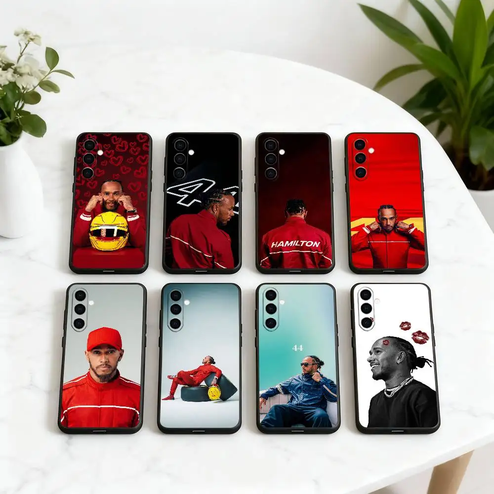 

British L-Lewis H-Hamilton LH Phone Case For Samsung Galaxy A73,A72,A71,A70,A53,A52,A51,Others Soft Black Cover