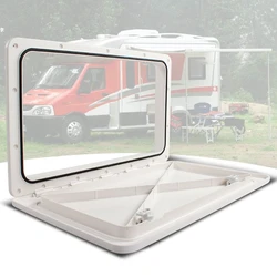 RV Hatch Cover Caravan Motorhome Square UV Resistance 180° Opening Angle with Lock Boat Deck Plate Yacht Accessories Hatch Door