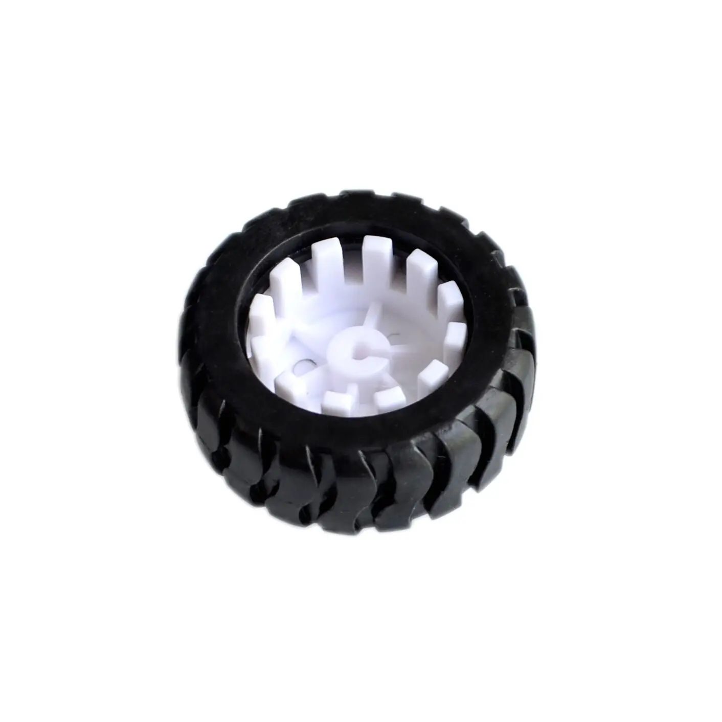 D-axis rubber tire, robot accessory, 43MM, tracking car model wheel, equipped with N20 gear motor