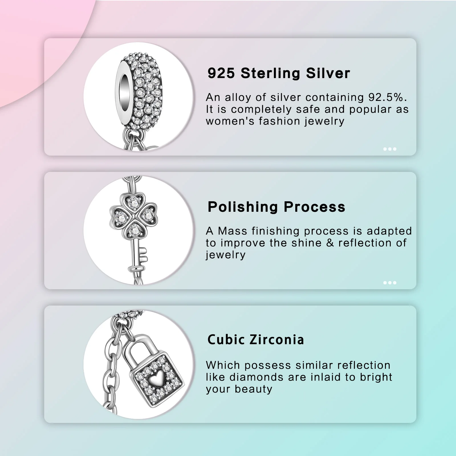 925 فضة سلسلة السلامة الزخرفية الحب مفتاح قفل حلية صالح الأصلي باندورا Charms أساور النساء DIY بها بنفسك مجوهرات هدية