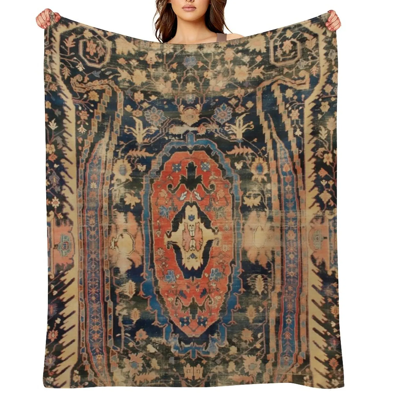 

Ziegler Sultanabad West Persian Rug Print Throw Blanket Blankets Sofas Of Decoration Extra Large Throw for winter Bed Blankets