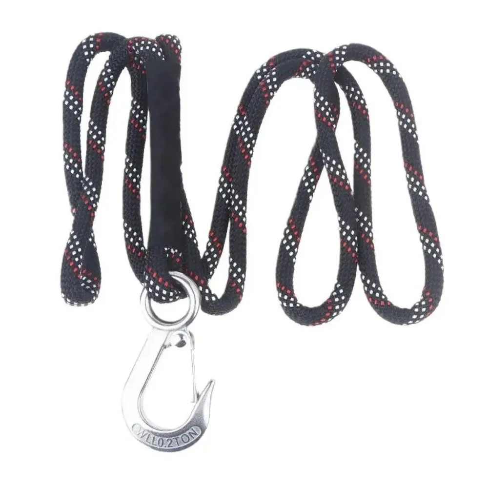 

50/100/150cm Swing Hanging Rope Wear-resistant with Stainless Steel Hook Hammock Hanging Strap Large Load-bearing