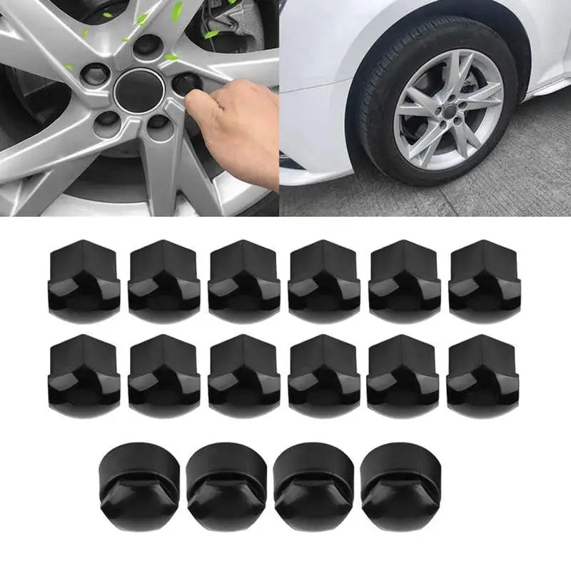 20pcs 17mm Nut Car Wheel Hub Screw Anti-theft Cover Auto Accessory