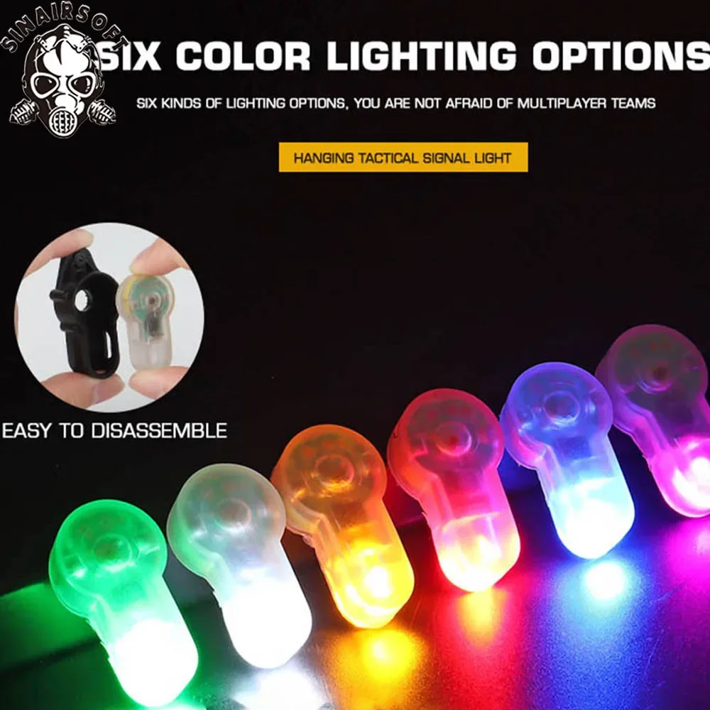 

Tactical Strobe Helmet Light Mini Signal Safety Hook And Loop Sling Hanging Survival Strobe Light Hiking Airsoft Hunting Gear