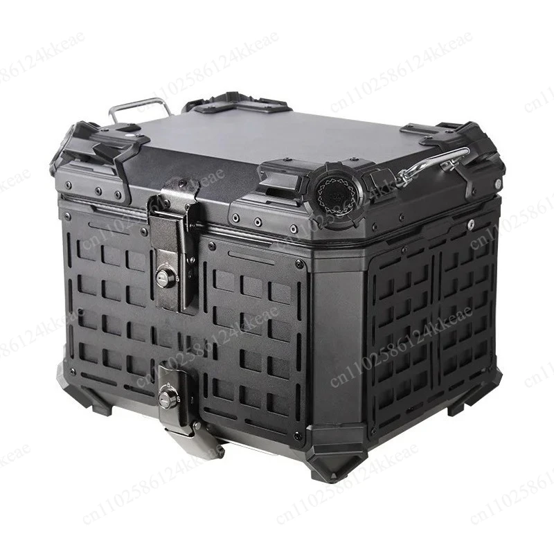 45L 55L Aluminum Alloy Quick-Release Handheld Trunk with Base Plate, Shock-Resistant Universal Rear Storage Box