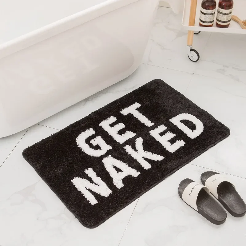 Rainbow Get Naked Bath Mat Machine Washable Bathroom Floor Mat Water Absorbing and Non Slip Mat for Bathroom poggiapiedi 욕실 카펫