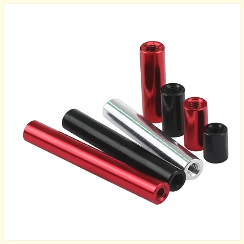 M2 M2.5 M3 M4 M5 Red Black Silver Aluminum Standoff Column Spacer Rods for RC Multirotors, 5-10pcs/lot Round Pillar Screws 2