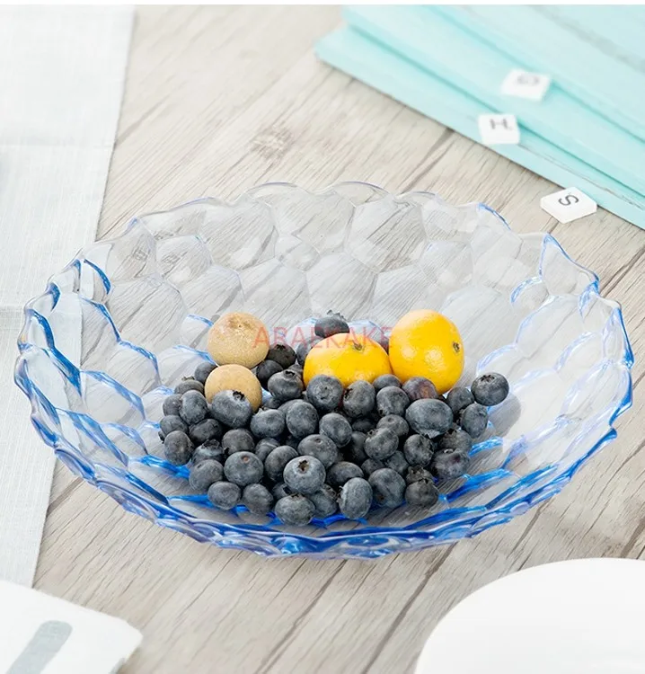 

Small fruit plate glass plate fruit plate modern living room creative home coffee table snacks firm fruit plate