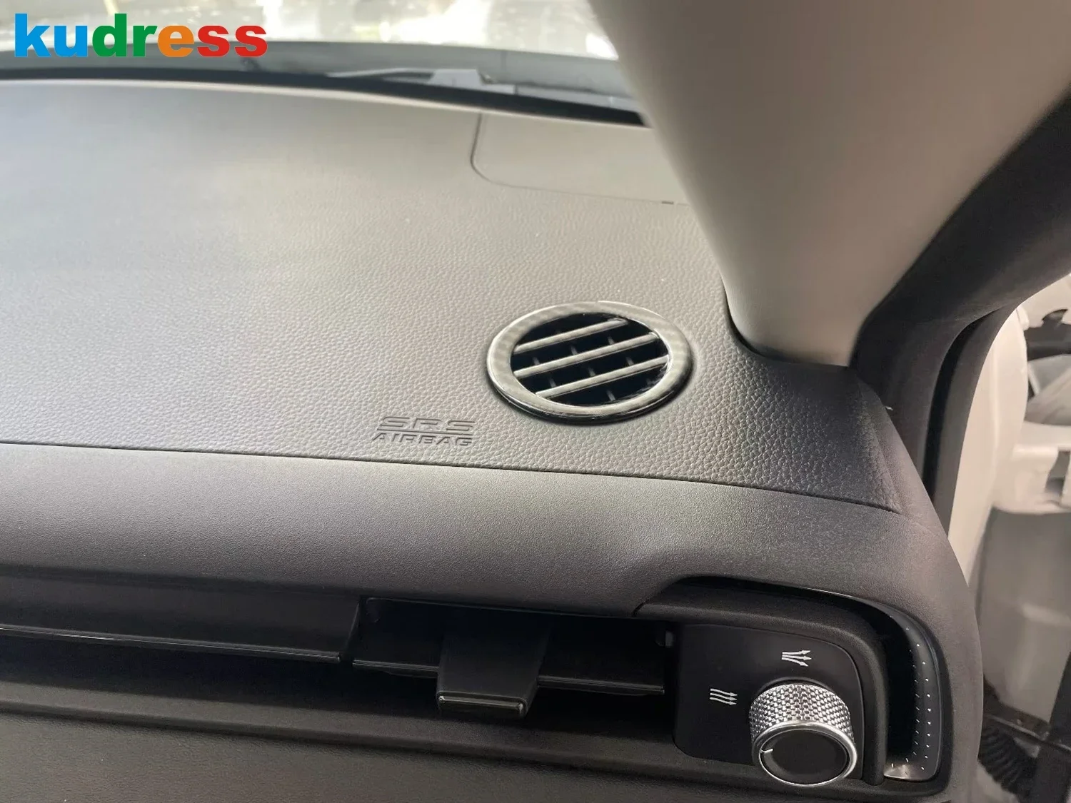 For Honda HR-V e:HEV e:Ny1 RV5 Vezel 2022-2024 2025 Carbon Car Front Upper Air Condition Vent Outlet Cover Trim Accessories