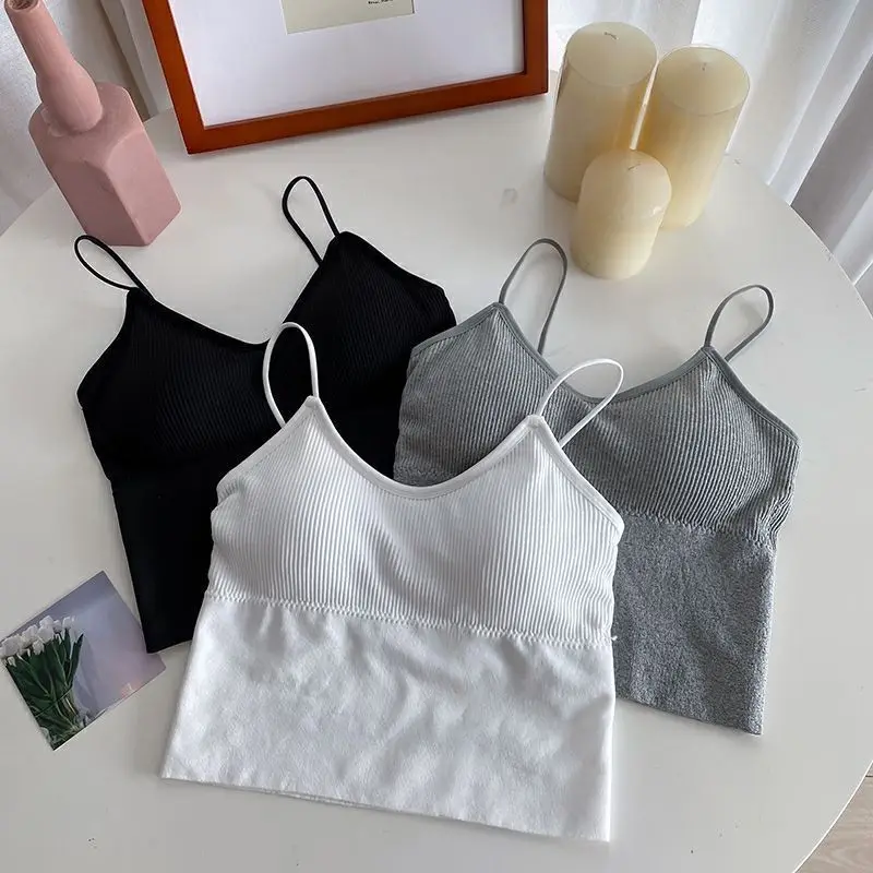 Small Sling Beautiful Back Girl Threaded Bra with Breast Pads Sports Outer Wear Bottoming Vest Style Underwear 슬링 뷰티 백 Wholesale