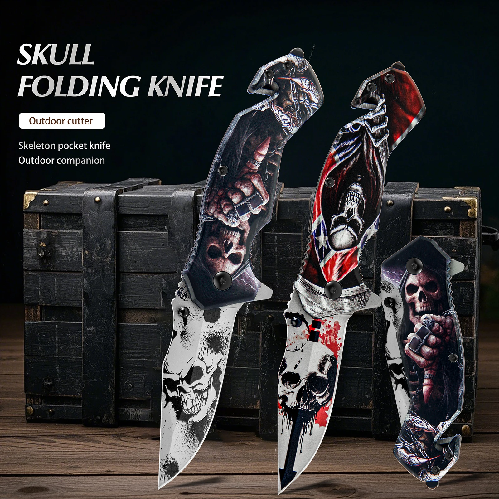 Cool Skull Ghost Head Pattern  - Outdoor Adventure Holidays 评论和价格
