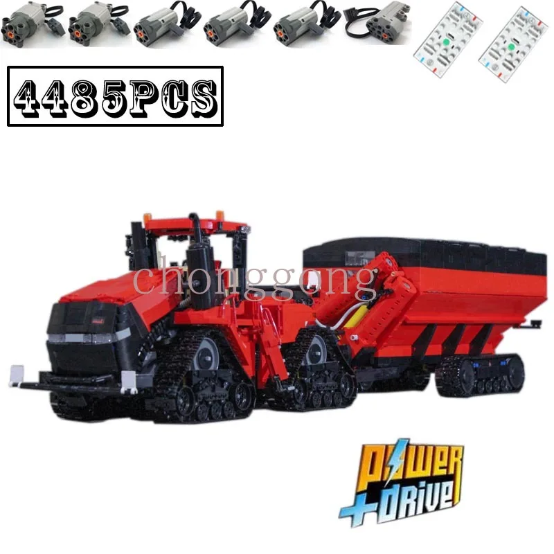 New Remote Control Of Farm TractorQuadTrac 620 And Elmer HaulMaster 2000 Building Block Assembly Toy Model Boy\'s Birthday Gift