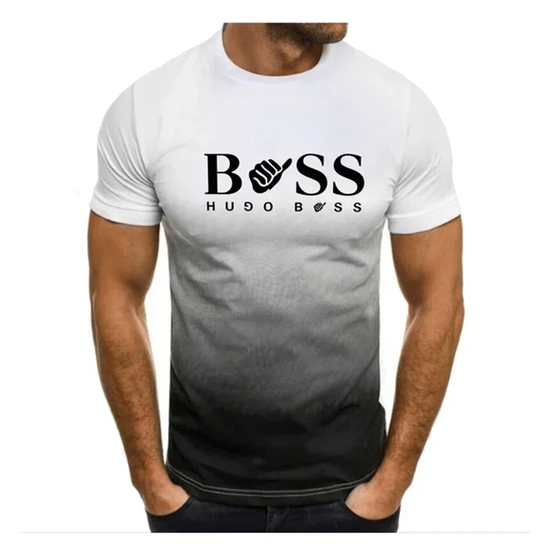 

3D Printed Plus-size Men's T-shirt Sports Fitness Quick Drying Breathable Casual Outdoor Running Daily Training Short Sleeve