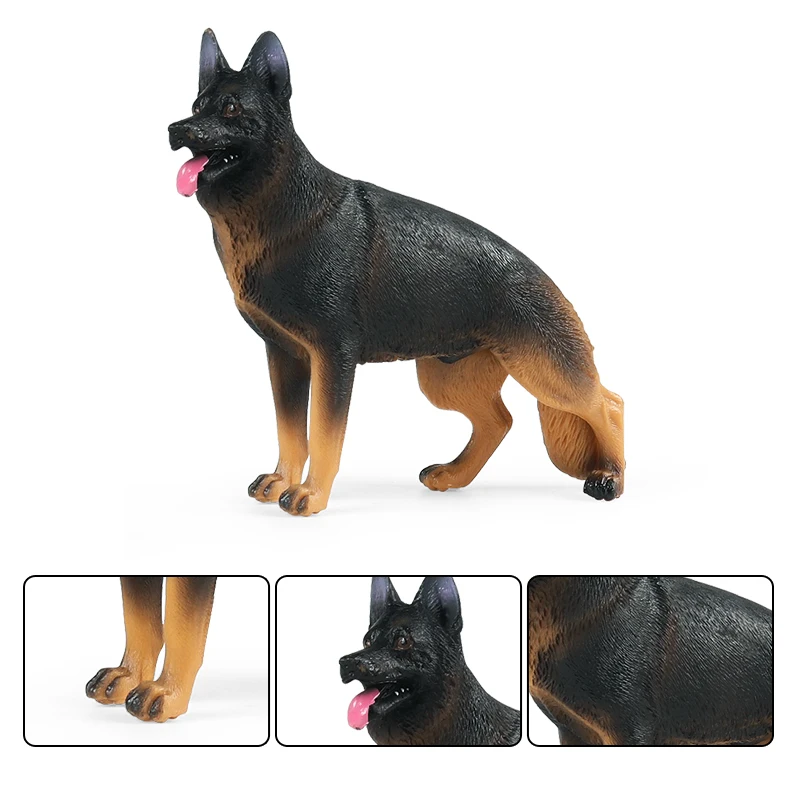 Oenux Hundetiere Modell Husky Deutscher Schäferhund Rottweiler Saint Bernard Actionfigur Welpenfiguren PVC Sammlung Spielzeug Kind Geschenk – Detail 3