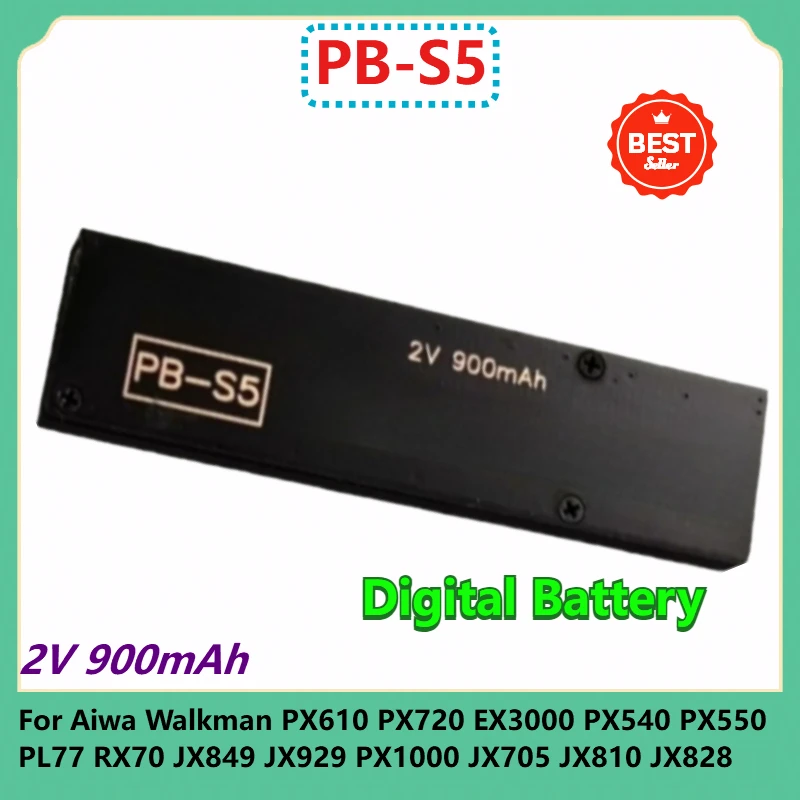 

PB-S5 Digital Battery 2V 900mAh For Aiwa Walkman PX610 PX720 EX3000 PX540 PX550 PL77 RX70 JX849 JX929 PX1000 JX705 JX810 JX828