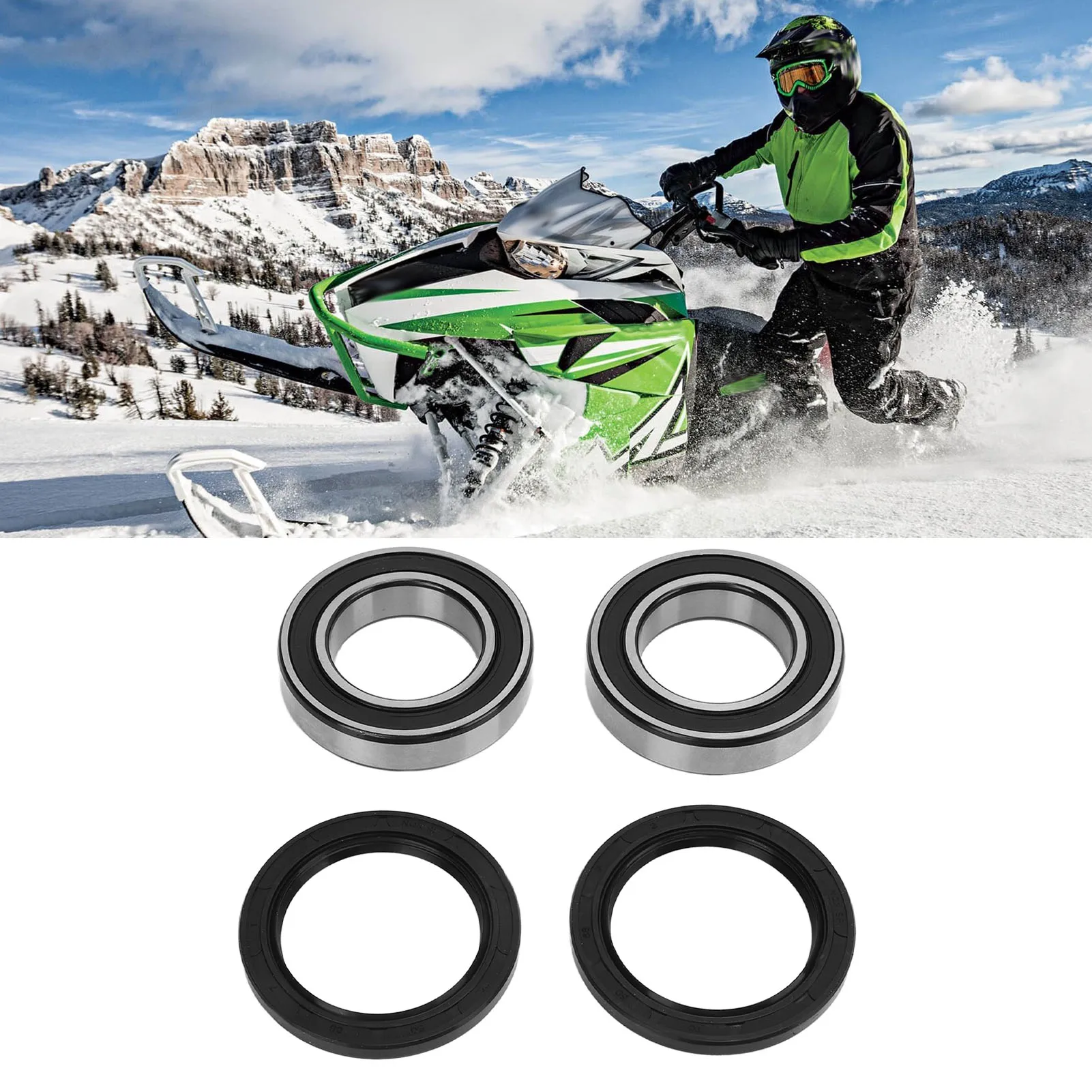 Rear Axle Wheel Bearings Seals Set 25 1331 Replacement for Suzuki LtZ400 QuadSport Z 2003‑2008 Wheel Bearing Kit