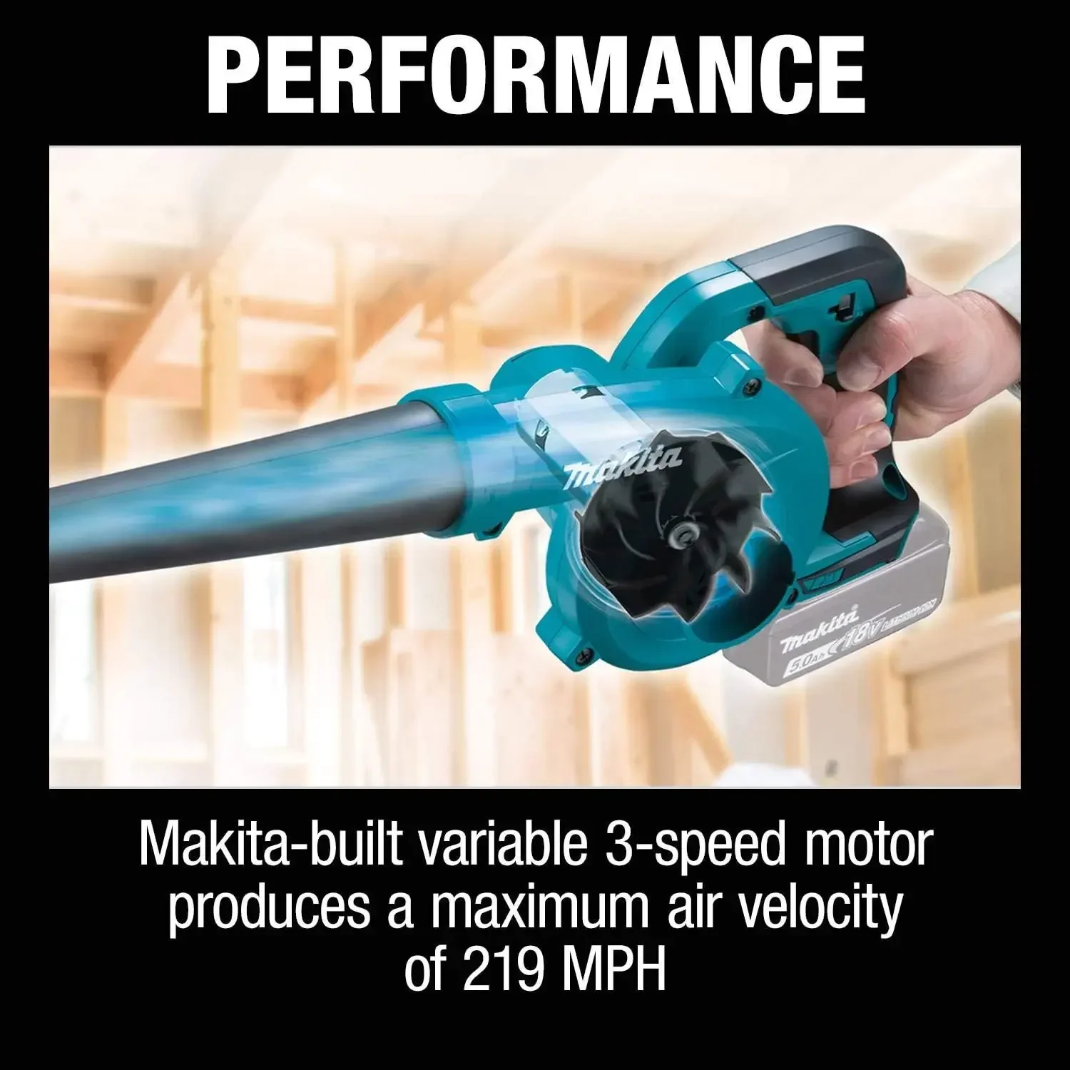 Makita XBU05Z 18V LXT Lithium-Ion Cordless Blower, Tool Only