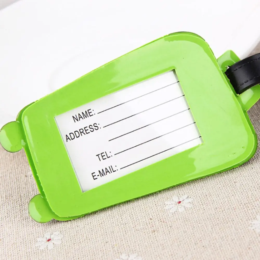 High Quality Silicon Luggage Tag Suitcase Name ID Addres Holder Portable Backpack Handbag Label Business Trip Travel Accessories