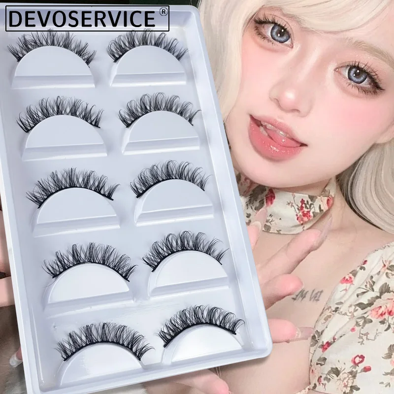 

5 Pairs/Set New DD Mink Lashes Natural Flase Eyelashes Dramatic Faux Cils Makeup Full Thick Fake Eye Lash Extension Maquiagem