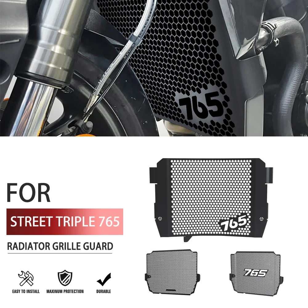 

For Street Triple Moto2 765 765RS 765R 2023 2024 2025 Triple Moto 2 765 R RS Motorcycle Radiator Grille Cover Guard Protection