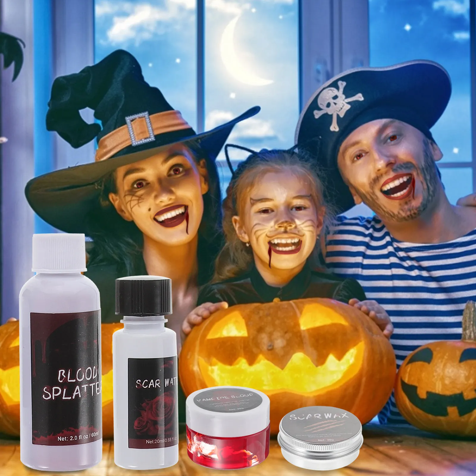 

Набор для макияжа на Хэллоуин: воск для кожи, моделирующий гель для шрамов и ран, специальные эффекты, искусственная кровь, косметический гель для вечеринок, инструмент для создания ужасных образов