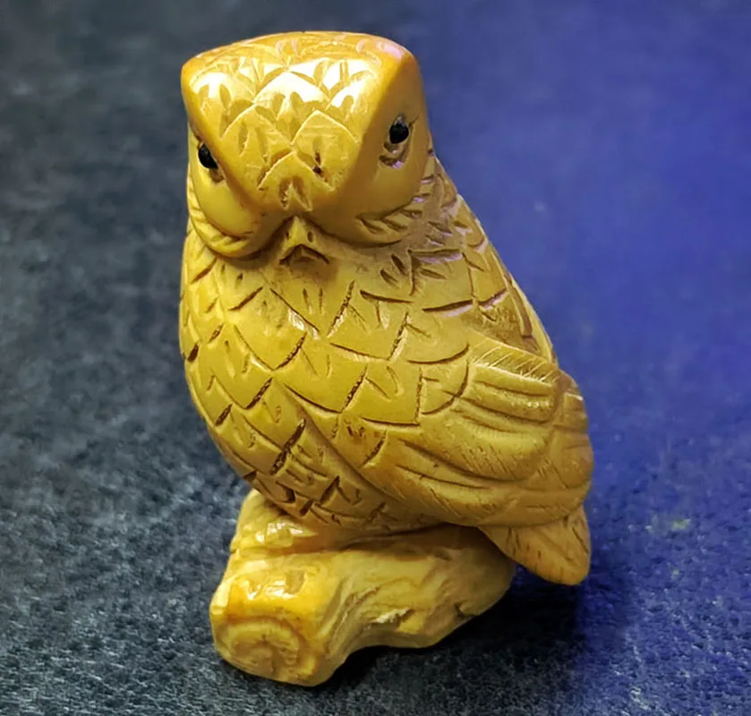 

Q4111 - 2 "ручная резьба, ящик, Netsuke-Красивая Сова на ветке