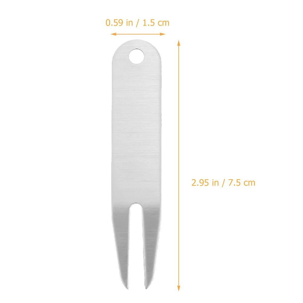 

2 Pcs Repair Golf Divot Tool Turf Fork Metal Tools Forks Stainless Steel