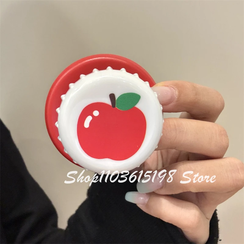 Cute Beer Bottle Cap Cartoon Apple Magnetic Holder Phone Grip Tok GripTok Stand Support For iPhone17 16 For Magsafe Accessorie