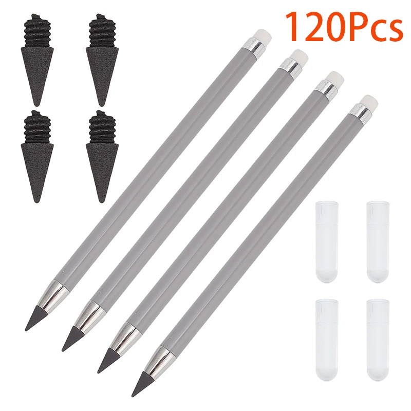 

120Pcs Inkless Writing Infinite Pencils Non Sharpening Drafting Sketch Drawing Inkless Writing Pens